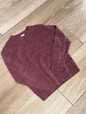 GAP Maroon Heathered Crewneck Sweater (HU)
